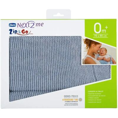 Manta Tricot Chicco - cinza claro Manta Tricot Chicco - cinza claro