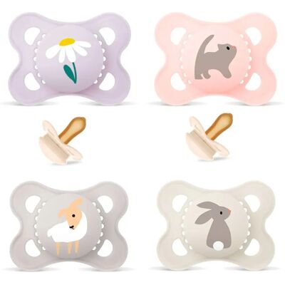 MAM - Chupeta de látex natural - 0-6m - 4 peças - Chupeta MAM - Chupeta de látex natural - 0-6m - 4 peças - Chupeta