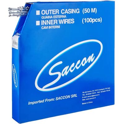 Saccon Modèle sab12203c - Câbles de changement de vélo en acier galvanisé - Publicité Saccon Modèle sab12203c - Câbles de changement de vélo en acier galvanisé - Publicité