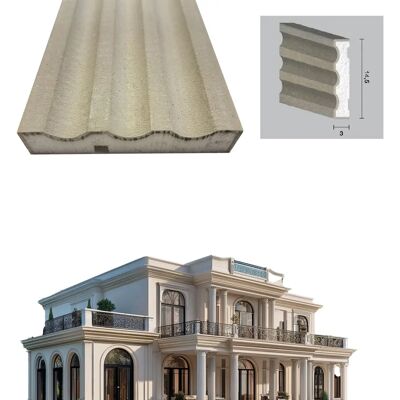 Eternal Parquet - PD123 - 14.5x3x200 cm - Cornice decorativa Eternal Parquet - PD123 - 14.5x3x200 cm - Cornice decorativa