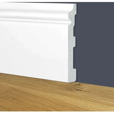 Eternal Parquet Modello ETNICO Zoccolo Bianco Resistente agli Urti - Battiscopa Eternal Parquet Modello ETNICO Zoccolo Bianco Resistente agli Urti - Battiscopa
