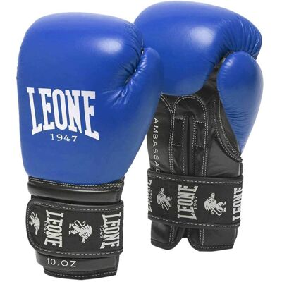 Leone 1947 - 1947 Ambassador - Gants de boxe en cuir de buffle - Bleu - 12 oz - Publicité Leone 1947 - 1947 Ambassador - Gants de boxe en cuir de buffle - Bleu - 12 oz - Publicité