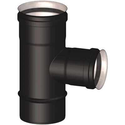 Riduttore T di 90° - Stufa a pellet - 100mm a 80mm Riduttore T di 90° - Stufa a pellet - 100mm a 80mm