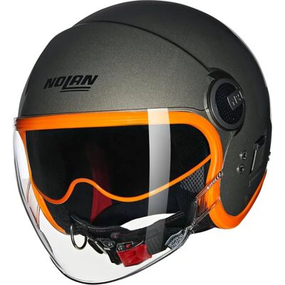 Casque jet Nolan N21 Visor Orange Résistant aux Chocs - Équipement Moto - Publicité Casque jet Nolan N21 Visor Orange Résistant aux Chocs - Équipement Moto - Publicité