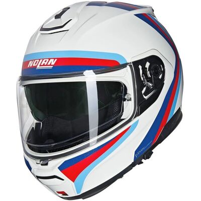 NOLAN N100-6 Assoluto - Motorkerékpár sisak, Fehér / Kék / Piros / Sötétkék, Moduláris NOLAN N100-6 Assoluto - Motorkerékpár sisak, Fehér / Kék / Piros / Sötétkék, Moduláris