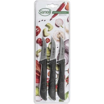 Sanelli Jolly Juego de 3 Cuchillos de Cocina - Para Frutas y Verduras Sanelli Jolly Juego de 3 Cuchillos de Cocina - Para Frutas y Verduras