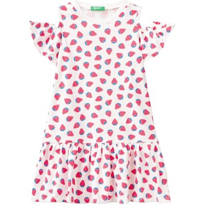 Benetton Robe 12-18 Blanc - Robe Benetton Robe 12-18 Blanc - Robe