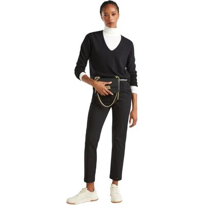 Pull à V noir Benetton - Pull Pull à V noir Benetton - Pull
