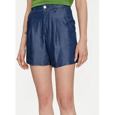 Benetton Shorts - Zrównoważona Viskozowa Ciemnoniebieska Kobieta Benetton Shorts - Zrównoważona Viskozowa Ciemnoniebieska Kobieta