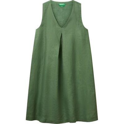 Robe Sans Manches En Lin Naturel - Femme Robe Sans Manches En Lin Naturel - Femme