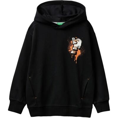 Benetton Model Bluza z Nadrukiem Graffiti - Dzieci Benetton Model Bluza z Nadrukiem Graffiti - Dzieci