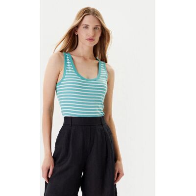 Benetton Model - Jasnoniebieski Paski Top - Kobiety Benetton Model - Jasnoniebieski Paski Top - Kobiety
