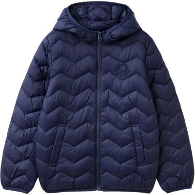 Benetton Model: - Kids' Padded Jacket with Hood - Dark Blue Benetton Model: - Kids' Padded Jacket with Hood - Dark Blue