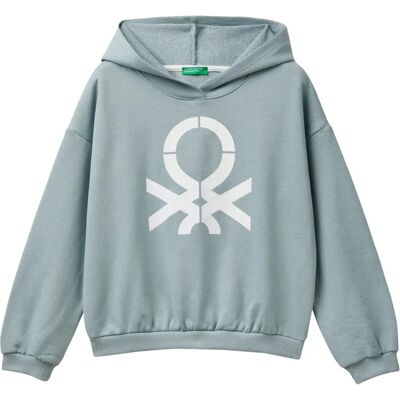 Benetton Modell Pearl Gray Kinder Hoodie - Hoodie Benetton Modell Pearl Gray Kinder Hoodie - Hoodie