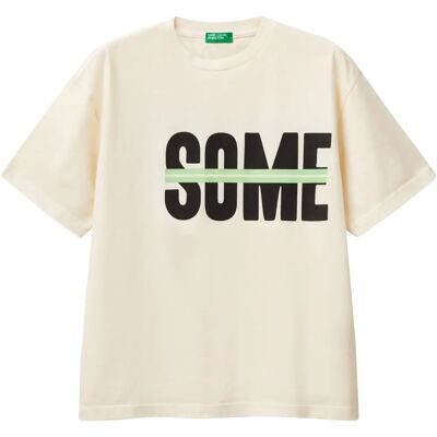 Benetton Kinder- Baumwoll T-Shirt - Weiß Benetton Kinder- Baumwoll T-Shirt - Weiß