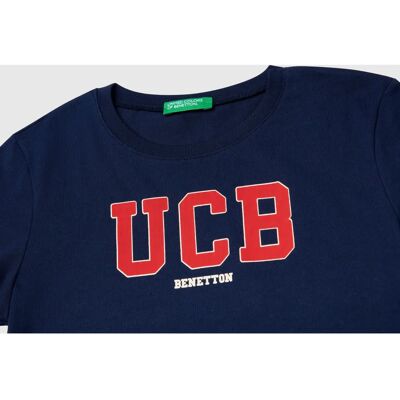 Benetton T-Shirt Dunkelblau Bio-Baumwolle - T-Shirt Benetton T-Shirt Dunkelblau Bio-Baumwolle - T-Shirt