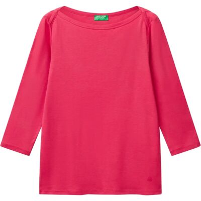 Benetton Model - Truskawka Reguarny krój T-shirt - T-shirt Benetton Model - Truskawka Reguarny krój T-shirt - T-shirt