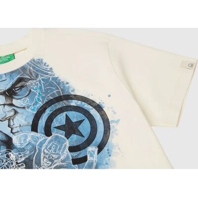 Benetton Captain America Marvel T-Shirt - Kinder Benetton Captain America Marvel T-Shirt - Kinder