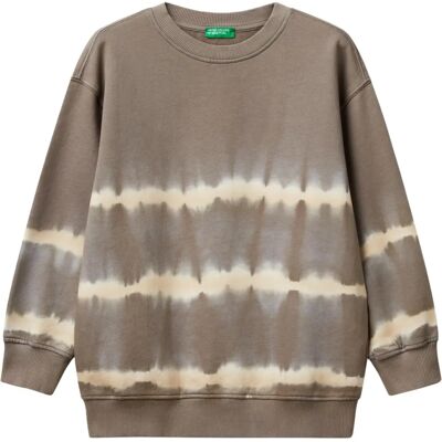 Benetton Barns tie-dye randig sweatshirt - Tröja Benetton Barns tie-dye randig sweatshirt - Tröja