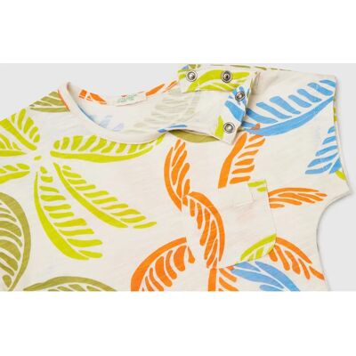 Benetton Modèle T-shirt à Imprimé Tropical - T-shirt Benetton Modèle T-shirt à Imprimé Tropical - T-shirt