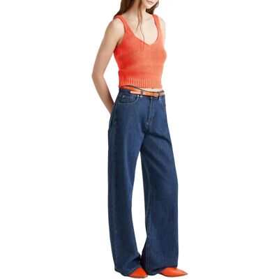 Benetton Model V-Hals Katoen Relaxed Pasvorm Tanktop Benetton Model V-Hals Katoen Relaxed Pasvorm Tanktop
