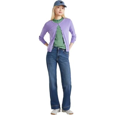 Benetton Modèle Pervenche Col Rond 100% Coton Gilet - Cardigan Benetton Modèle Pervenche Col Rond 100% Coton Gilet - Cardigan