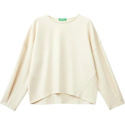 Benetton Model Cotton Modal Sweatshirt - Sweatshirt Benetton Model Cotton Modal Sweatshirt - Sweatshirt