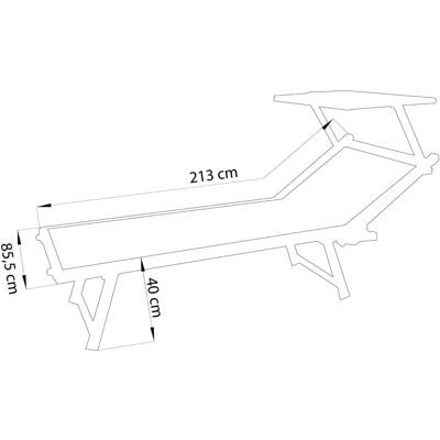 Milani Home XL Lettino Regolabile Alluminio Textilene - Lounge da Giardino Milani Home XL Lettino Regolabile Alluminio Textilene - Lounge da Giardino