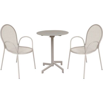 Milani Home - Opera - Tortora - Ø60x74 - Set tavolo Milani Home - Opera - Tortora - Ø60x74 - Set tavolo