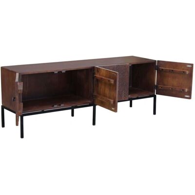 Milani Home Porta TV in Mango - Moderno con 4 Ante Marrone Wengé Milani Home Porta TV in Mango - Moderno con 4 Ante Marrone Wengé