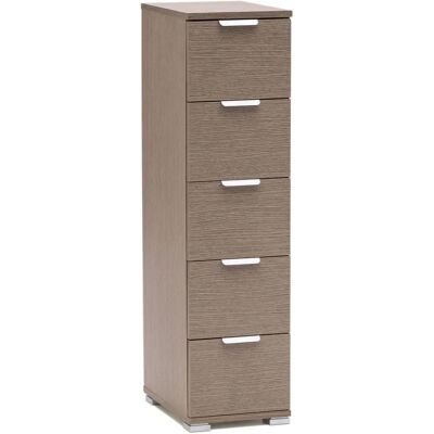 Milani Home 3853 - Cassettiera 5 cassetti - rovere grigio Milani Home 3853 - Cassettiera 5 cassetti - rovere grigio