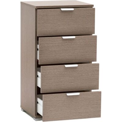 Milani Home Modello 3853 - Cassettiera Rovere Grigio per Soggiorno, Cucina, Bagno Milani Home Modello 3853 - Cassettiera Rovere Grigio per Soggiorno, Cucina, Bagno