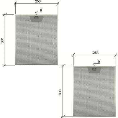 EUROSTORE07 - M514268960 - Alluminio - 253x300mm - Filtro EUROSTORE07 - M514268960 - Alluminio - 253x300mm - Filtro