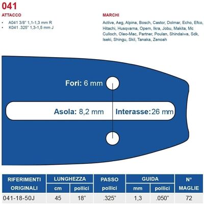 GENÉRICA Modelo 45X1,3X.325 Barra de motosierra - Chainsaw Bar GENÉRICA Modelo 45X1,3X.325 Barra de motosierra - Chainsaw Bar