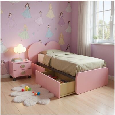 MOBILFINO - Cupidoc - Cuore 80x190 - Letto cameretta MOBILFINO - Cupidoc - Cuore 80x190 - Letto cameretta