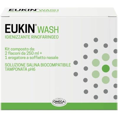 Kit di igiene nasale Omega Pharma - Spray nasale con 2 bottiglie e erogatore Kit di igiene nasale Omega Pharma - Spray nasale con 2 bottiglie e erogatore