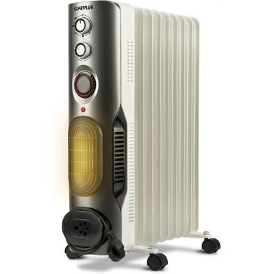 G3 Ferrari G60028 Elektromos térfűtő - 3 teljesítményszint, 9 fűtőelem, 400W kerámia ventilátor - Beltéri fekete és fehér G3 Ferrari G60028 Elektromos térfűtő - 3 teljesítményszint, 9 fűtőelem, 400W kerámia ventilátor - Beltéri fekete és fehér