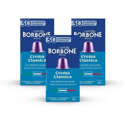 Caffè Borbone Crema Classica - 30 capsules pour Nespresso - Publicité Caffè Borbone Crema Classica - 30 capsules pour Nespresso - Publicité