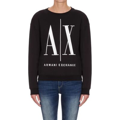 Armani Exchange Model 8NYM02YJ68Z1200 Černá Bavlněná Mikina - Mikina Armani Exchange Model 8NYM02YJ68Z1200 Černá Bavlněná Mikina - Mikina