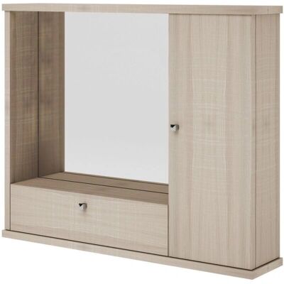 Armario Espejo de Baño Moderno Iperbriko - 1 Puerta con Solapa - Fabricado en Italia Armario Espejo de Baño Moderno Iperbriko - 1 Puerta con Solapa - Fabricado en Italia