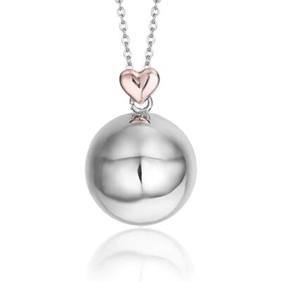 Collana Luca Barra con cuore e protezione in acciaio Collana Luca Barra con cuore e protezione in acciaio