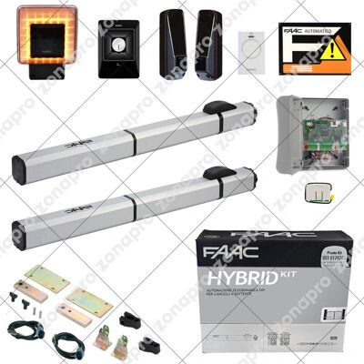 Faac - Hybrid 24V Torautomatisierungskit - Hydraulisch bis 2m Faac - Hybrid 24V Torautomatisierungskit - Hydraulisch bis 2m