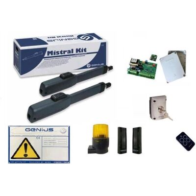 Kit de automatización de portón Genius MISTRAL 300 - 433MHz - Completo Kit de automatización de portón Genius MISTRAL 300 - 433MHz - Completo