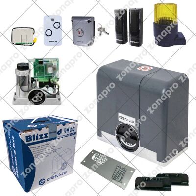 GENIUS - BLIZZARD ENC 400 - 400 kg - 24V - Kit automatización portón GENIUS - BLIZZARD ENC 400 - 400 kg - 24V - Kit automatización portón