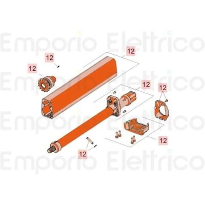 Faac 63003344 Ensemble de tube en acier inoxydable - Pièce de moteur de porte de garage Faac 63003344 Ensemble de tube en acier inoxydable - Pièce de moteur de porte de garage