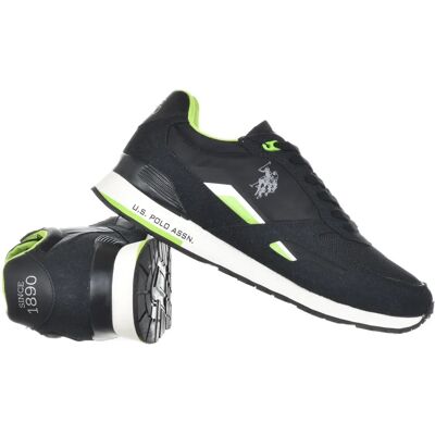 U.S. POLO ASSN. Męskie sneakersy - Czarny - Mesh i skóra - EU 44 U.S. POLO ASSN. Męskie sneakersy - Czarny - Mesh i skóra - EU 44