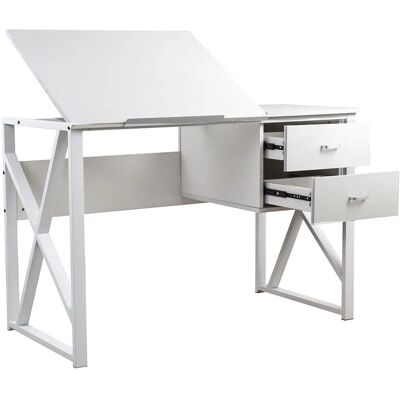 Bureau Bakaji avec Tiroirs et Surface inclinable - Bureau & Maison Bureau Bakaji avec Tiroirs et Surface inclinable - Bureau & Maison