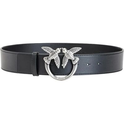 Pinko Love Berry H4 Gürtel - Hoch tailliert Leder mit Diamant-Schnalle Pinko Love Berry H4 Gürtel - Hoch tailliert Leder mit Diamant-Schnalle