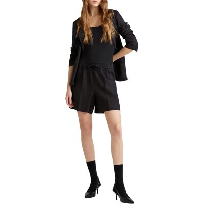 Benetton Shorts - Lino leggero - Nero - Donna Benetton Shorts - Lino leggero - Nero - Donna