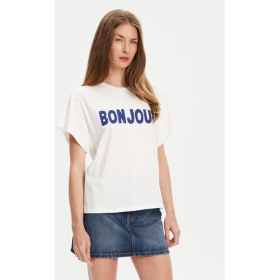 Benetton Modell T-Shirt mit Stickerei - Damen Benetton Modell T-Shirt mit Stickerei - Damen